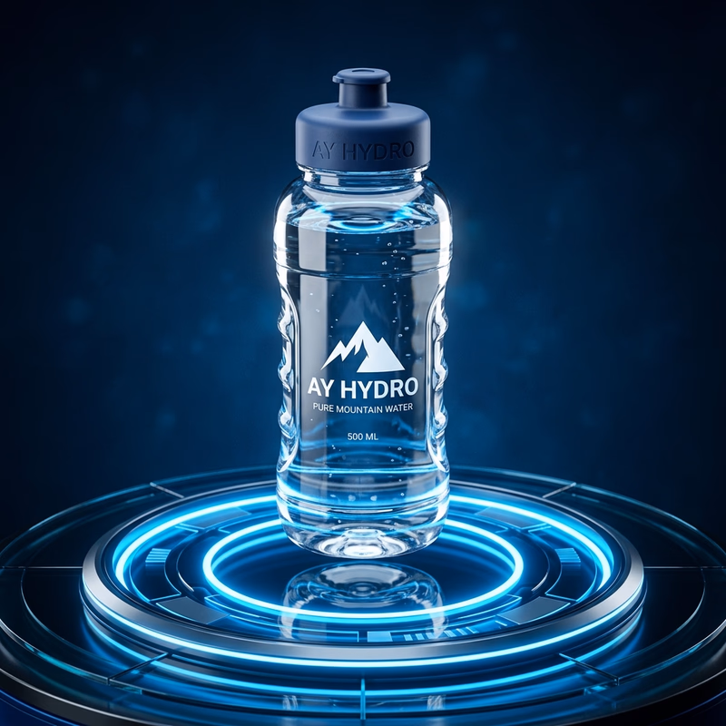 AY Hydro 500 ml 3D bottle render