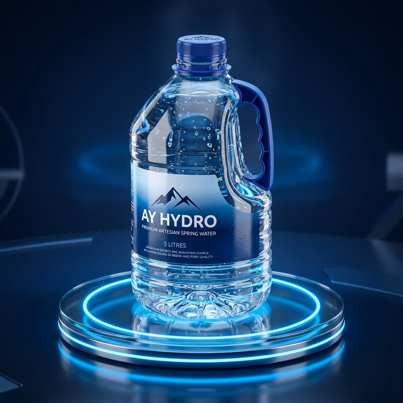 AY Hydro 5 Litre 3D bottle render